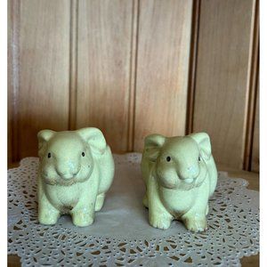 Pair of Yankee Candle Company Ceramic Easter Rabbit Votive Tealight Candle Holde